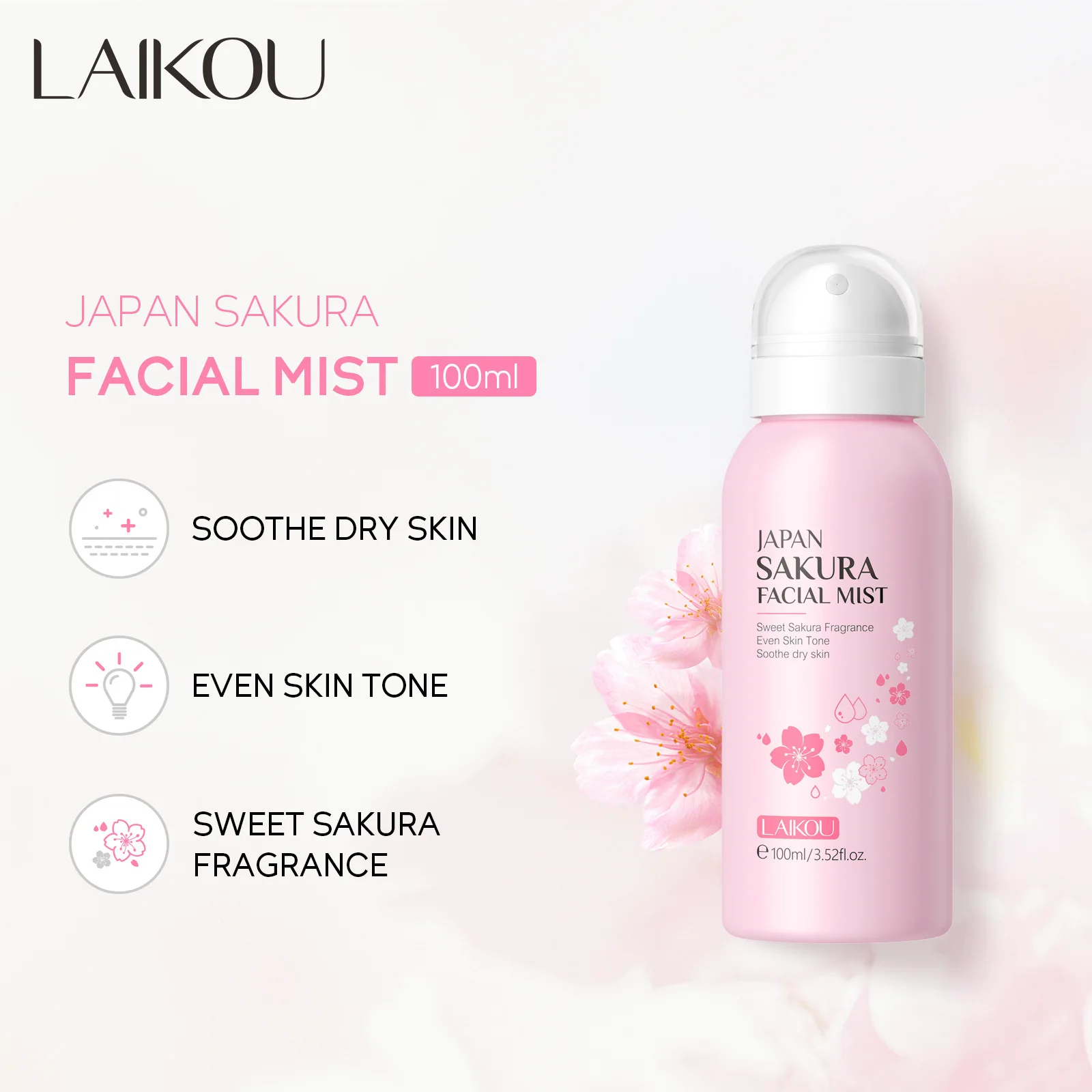 LAIKOU Sakura Facial Mist Brig - đánh giá và giá Niacinamide Brightening Serum