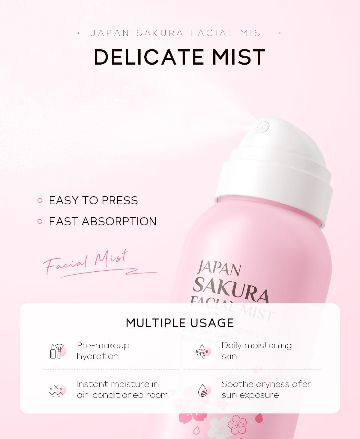 LAIKOU Sakura Facial Mist Brig - đánh giá và giá Niacinamide Brightening Serum
