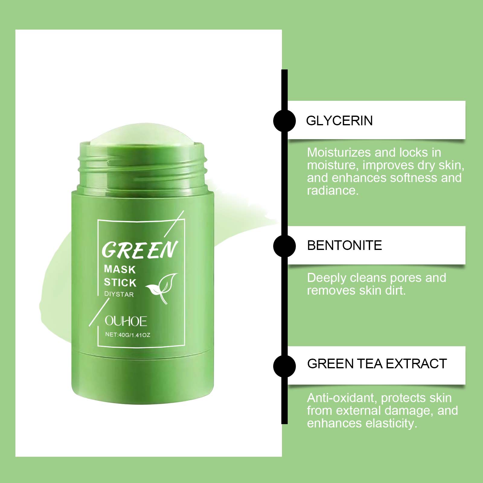 Alaska Volcano & Green Tea Dee - đánh giá và giá Bentonite Clay Mask