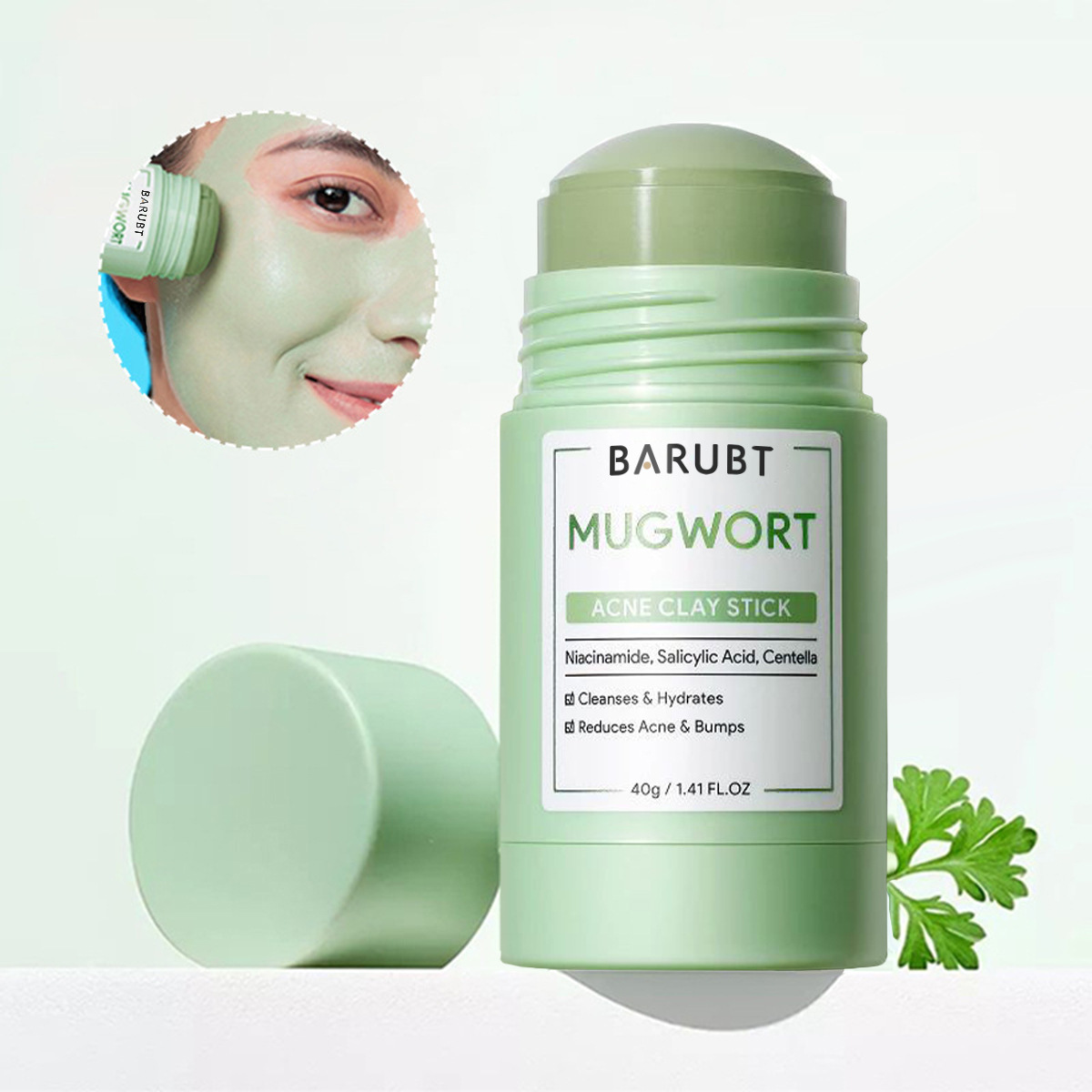 Mugwort Acne Clay Stick, Niaci - đánh giá và giá Bentonite Clay Mask