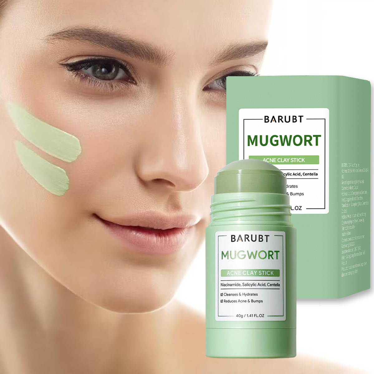 Mugwort Acne Clay Stick, Niaci - đánh giá và giá Bentonite Clay Mask