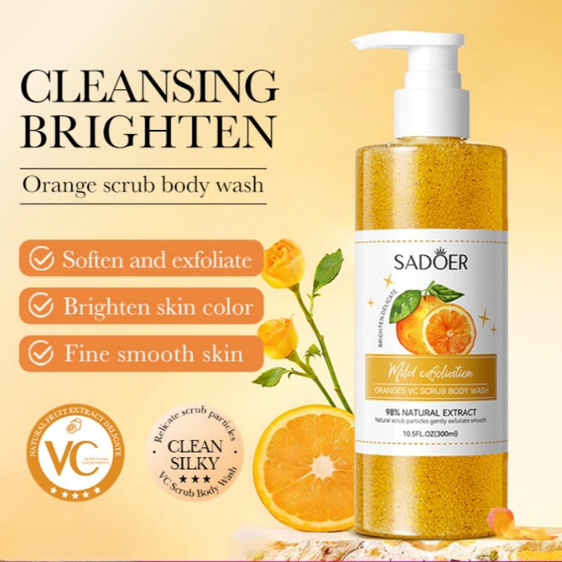 300ml Orange Body Scrub Shower - đánh giá và giá Skincare Ingredients