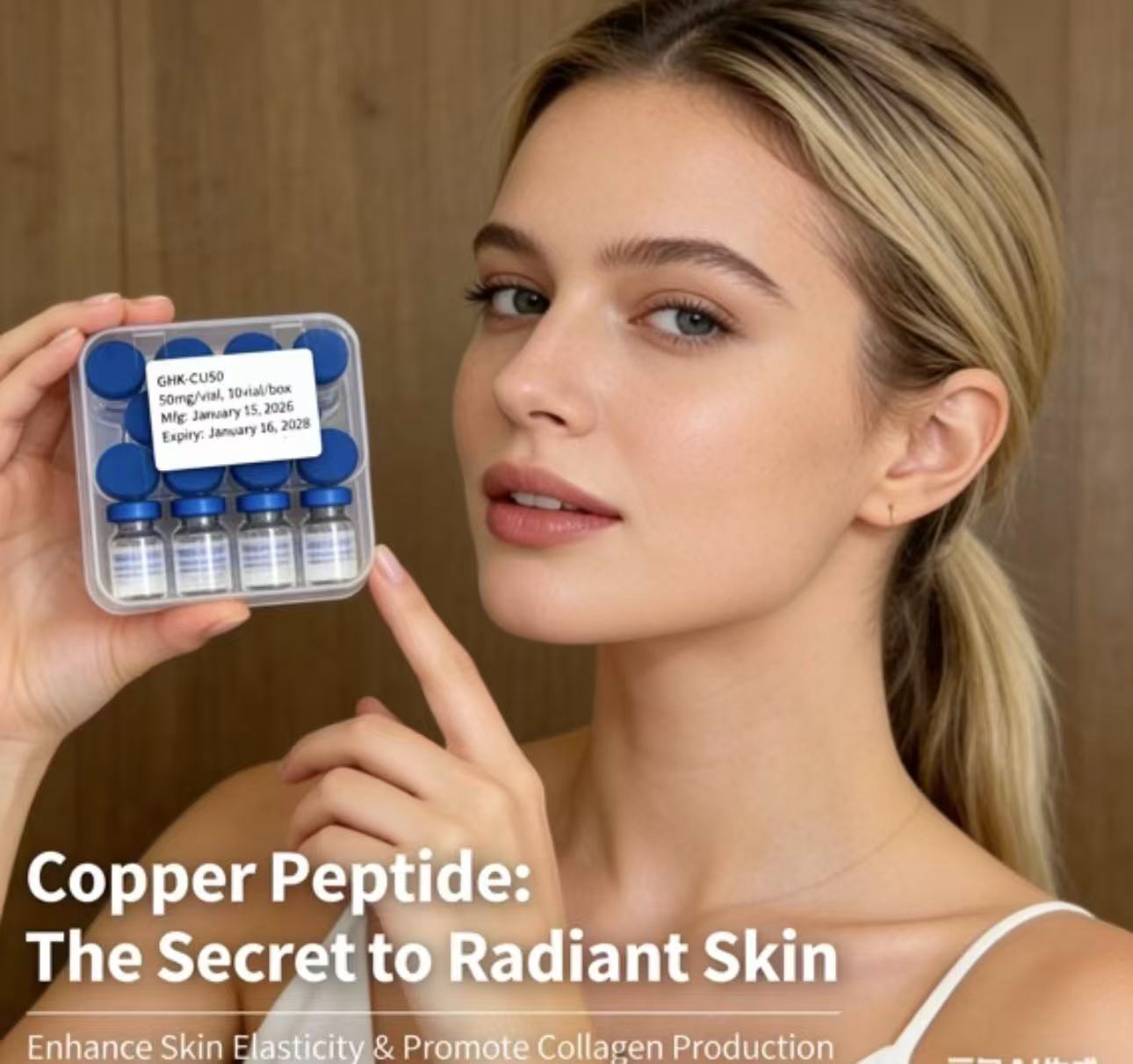 99% Purity GHK-Cu Blue Copper  - đánh giá và giá Skincare Ingredients