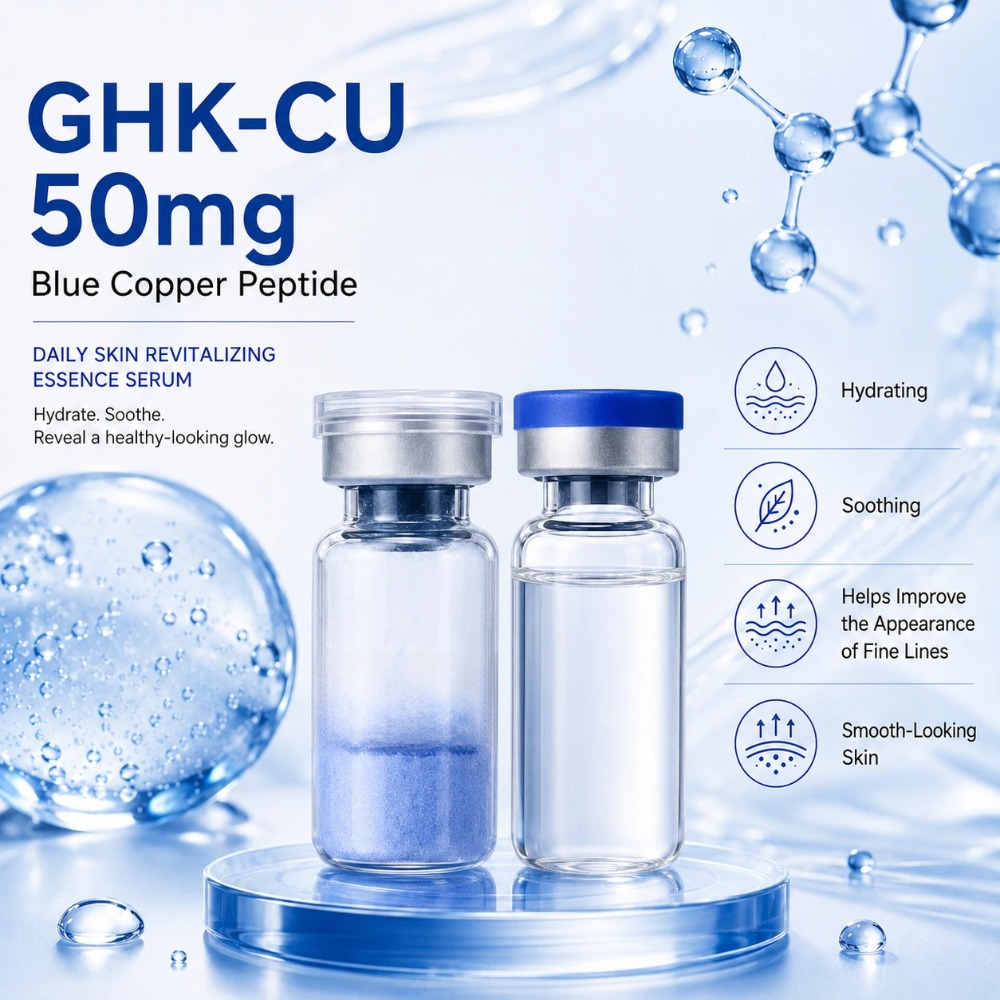 99% Purity GHK-Cu Blue Copper  - đánh giá và giá Skincare Ingredients