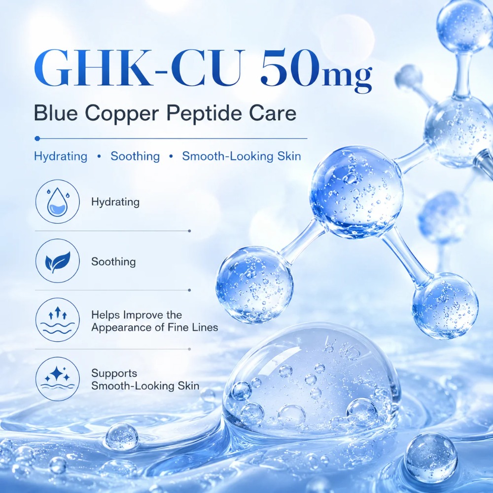 99% Purity GHK-Cu Blue Copper  - đánh giá và giá Skincare Ingredients